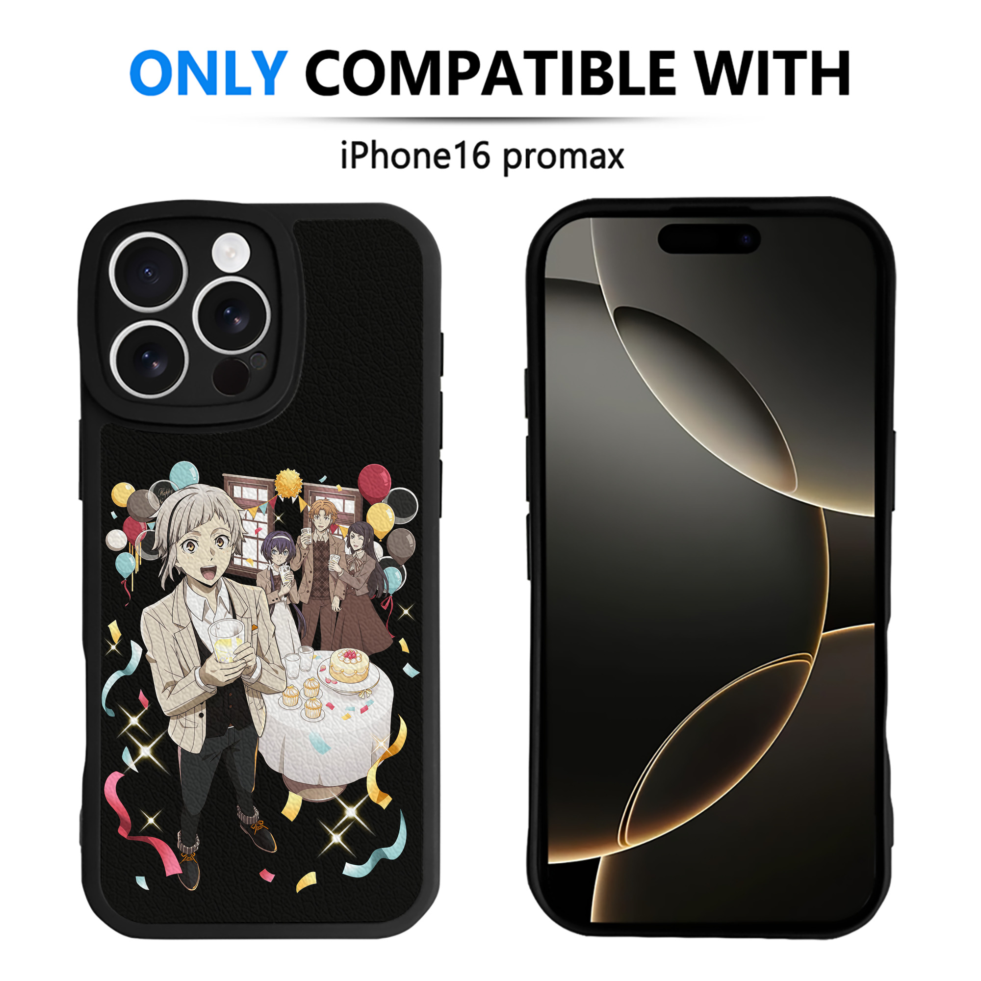 （画像用） 文豪ストレイドッグス Bungo Stray Dogs 【iPhone 16シリーズ対応】シリコンスマホケース（レザー調） 材質：シリコン